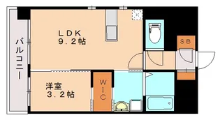 ライブラ西新【4階】の間取り