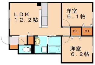エルメゾン園山【1階】の間取り