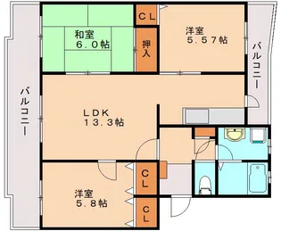 アムールTOMOIKE【2階】の間取り