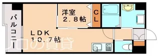 光陽マンション箱崎駅南【8階】の間取り