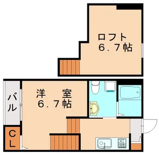 Rスクエア箱崎【2階】の間取り