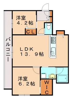 シャーメゾン吉塚211【304号室】の間取り
