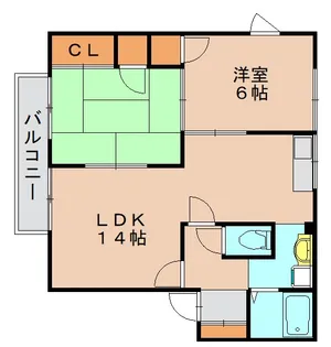 ファミール関C【106号室】の間取り