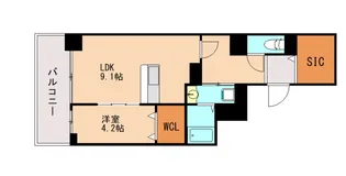 トーラス箱崎【7階】の間取り