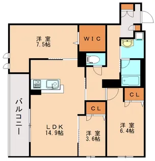 ShaMaison AMBER026【302号室】の間取り