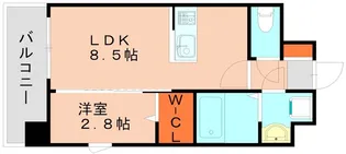 レジス箱崎東【305号室】の間取り