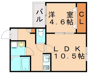ハピネスベリー吉塚【2階】の間取り