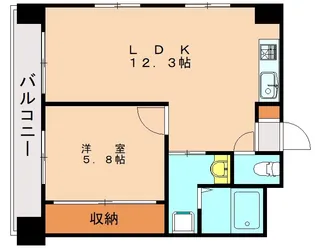 福岡県福岡市博多区東比恵2丁目【マンション】の間取り