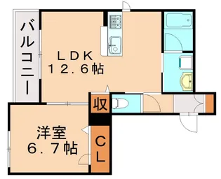 キャトルセゾン【302号室】の間取り