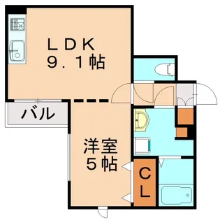 福岡県福岡市南区塩原3丁目【マンション】の間取り