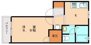 ドミール博多B棟【203号室】の間取り