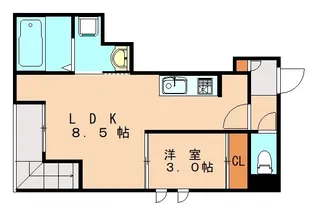 Grandtic angel竹下【2階】の間取り