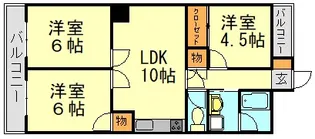 天神松井ビル【402号室】の間取り