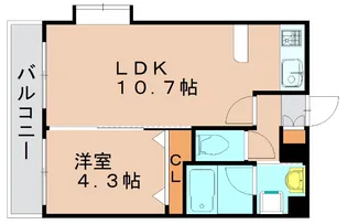 コンダクト福岡東【3階】の間取り