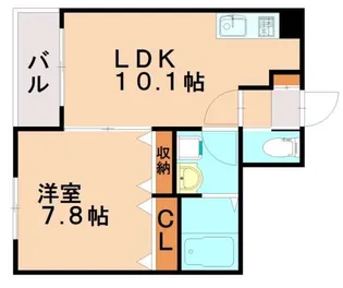 ラフィーネ博多駅前【3階】の間取り