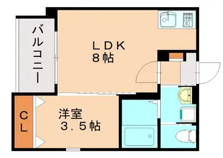 シャルマンシーナ井尻【1階】の間取り