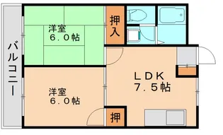 メモリープラザ吉塚【201号室】の間取り