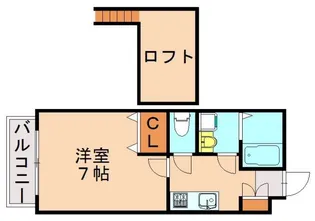 カーサ井尻【105号室】の間取り