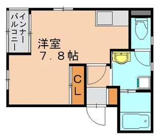 ラプラージュ西新【302号室】の間取り