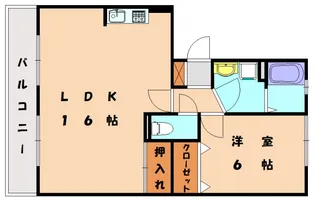 ボヌール新宮 B棟【105号室】の間取り