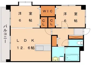 ランドスペース和白丘【301号室】の間取り