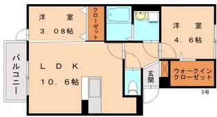 ビバリーヒルズ【101号室】の間取り