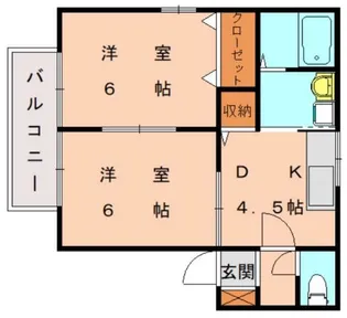 コンフォート【201号室】の間取り