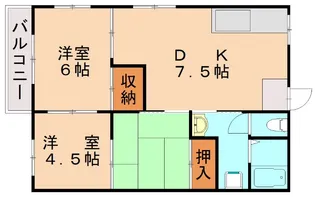 コスモハイツ東和【2階】の間取り