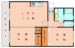 サンハイツ三苫【3階】の間取り