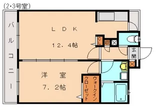 ピュアハイム和白丘【102号室】の間取り