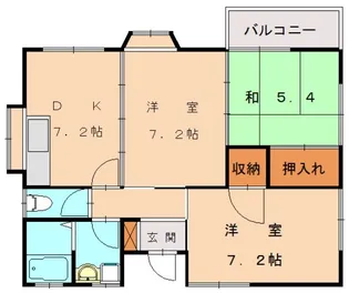 サンヒルズ和白東【101号室】の間取り
