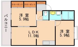 グレイシャス三苫 C棟【1階】の間取り
