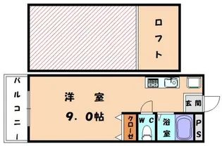 ビオス和白丘【203号室】の間取り