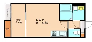 Revive新宮中央【102号室】の間取り