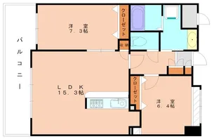 グランヴィル新宮上府【804号室】の間取り