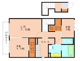 コンフォーティア駅東【2階】の間取り