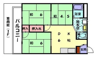 サンシティ古賀【203号室】の間取り