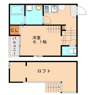ハーモニーテラス福工大前【203号室】の間取り