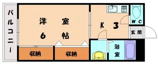 ドルフィン和白【106号室】の間取り