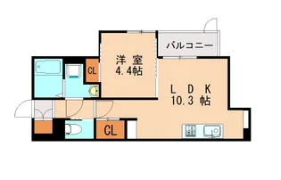 CB和白セレン【1階】の間取り