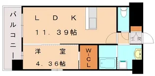 AURUM古賀駅前【302号室】の間取り