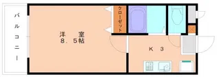 ヤマゼンロイヤルパレス【407号室】の間取り