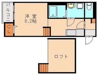 Calm古賀【2階】の間取り
