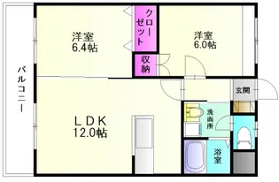 スカイフィールド5番館【3階】の間取り