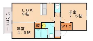 セジュールパル四季【1階】の間取り