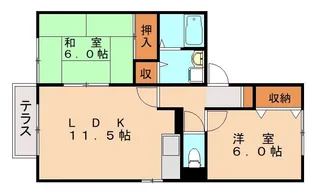ラヴィタ春日【1階】の間取り