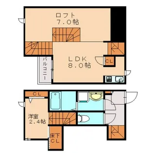 ADC井尻南ブロッサム【2階】の間取り