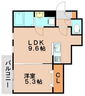 レソナ南福岡【201号室】の間取り