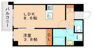 ヴェルデ博多サウス【207号室】の間取り