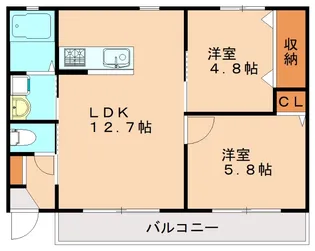 アスシードB【1階】の間取り